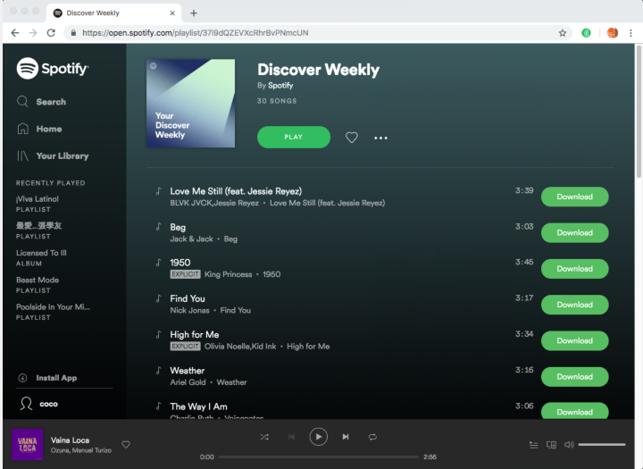 擴充套件將 Spotify 下載為 MP3 檔