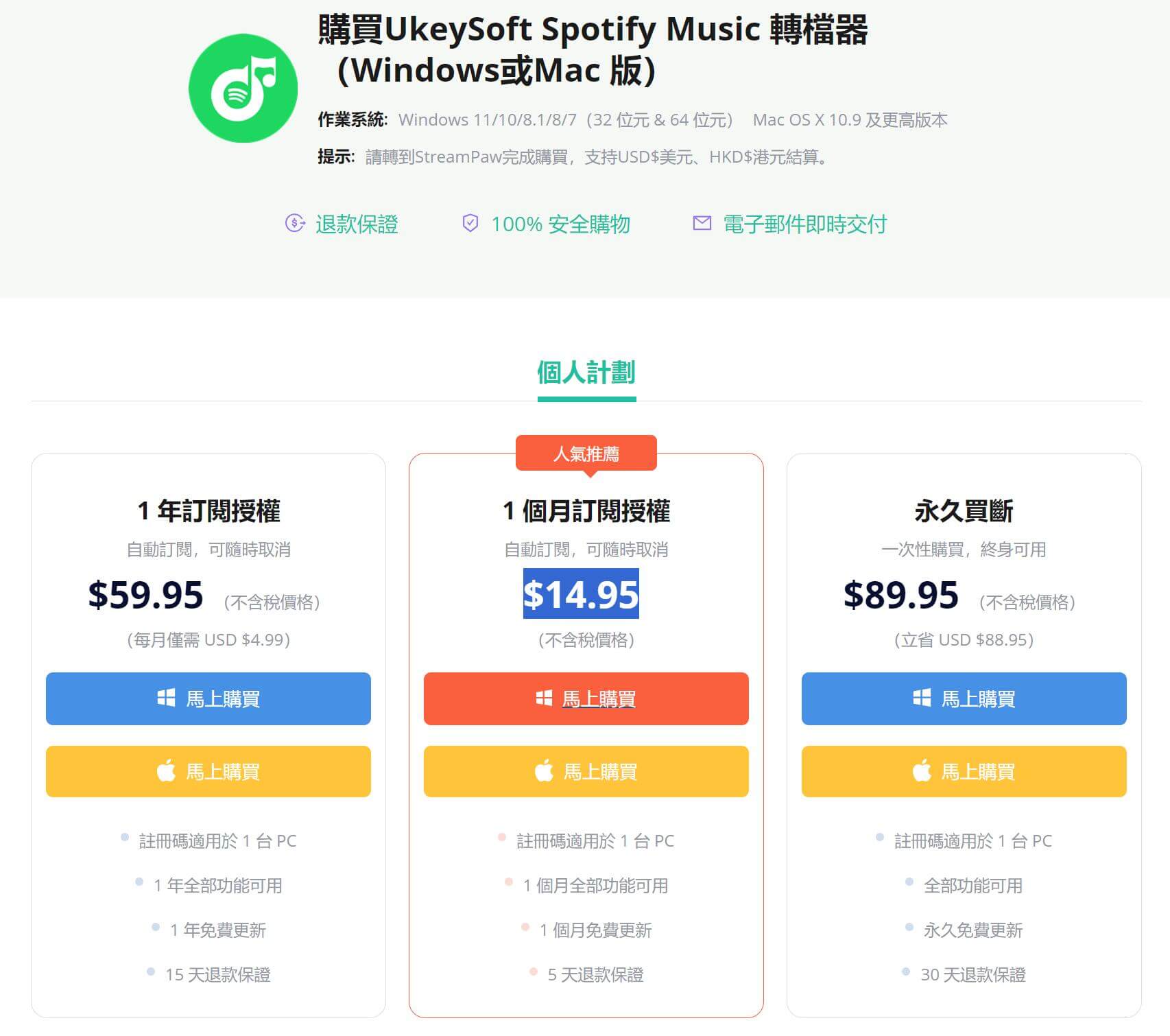 UkeySoft Spotify 音樂轉檔器值得購買嗎