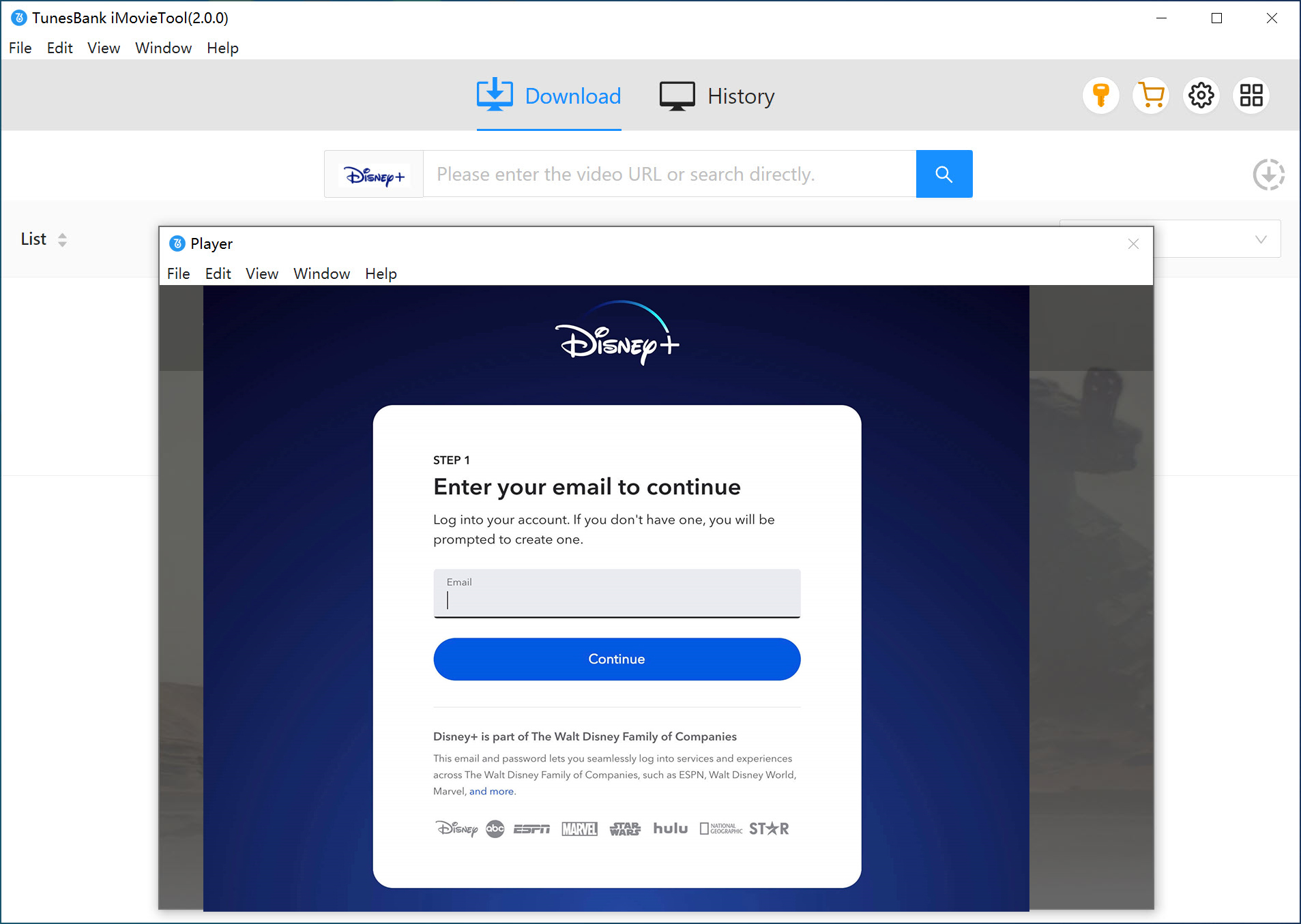 啟動iMovieTool Disney+