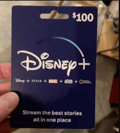 disney plus gift card