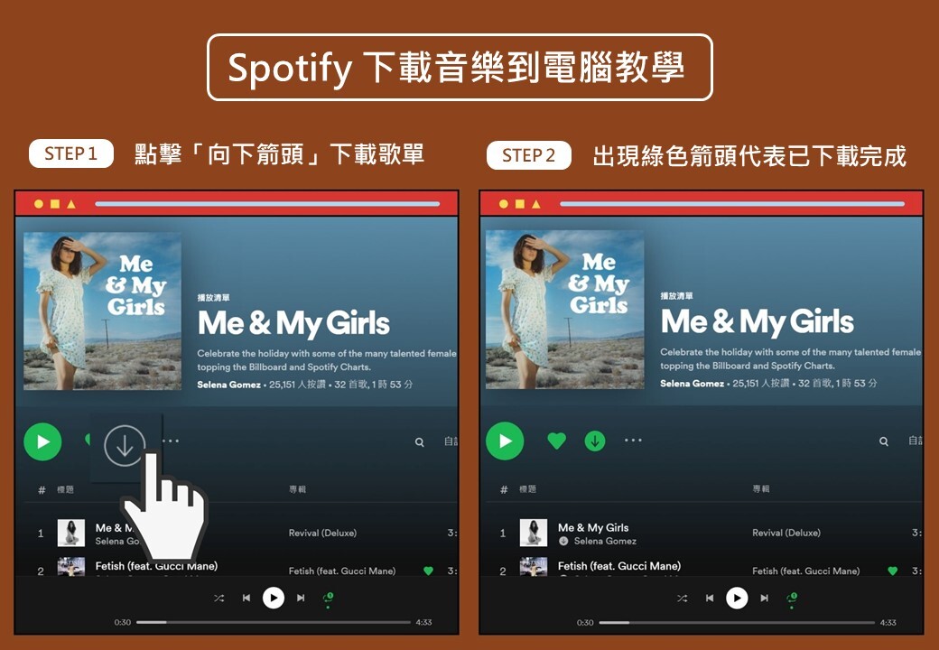 在電腦上下載Spotify歌曲